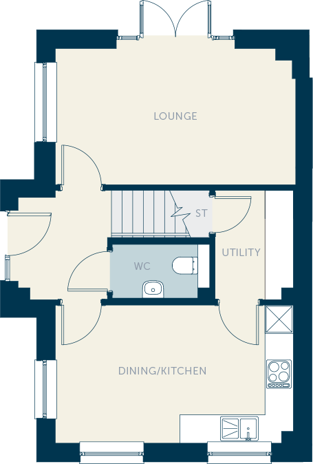 Plot 33 - The Graham - Castle Meadows | Living by Robertson